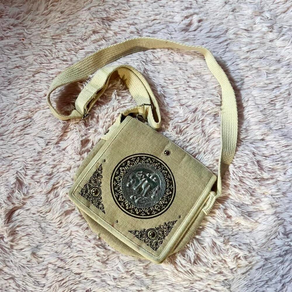 Holn Muethai Linen Elephant‎ Boho Hippie Earthy Hipster Granola Indie Crossbody